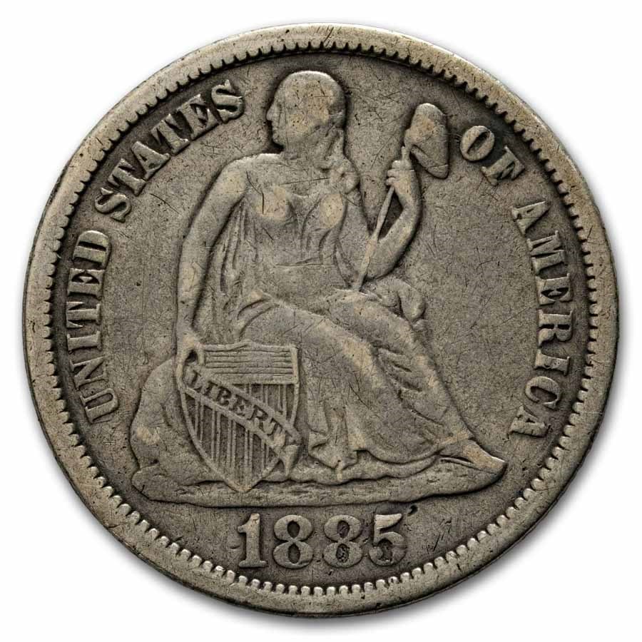 1885 Liberty Seated Dime VF