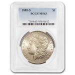 1885-S Morgan Dollar MS-63 PCGS