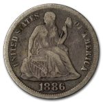 1886 Liberty Seated Dime Fine