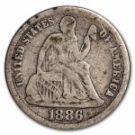 1886 Liberty Seated Dime Good