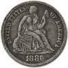 1886 Liberty Seated Dime XF