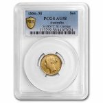 1886-M Australia Gold Sovereign Victoria AU-58 PCGS