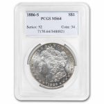 1886-S Morgan Dollar MS-64 PCGS
