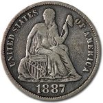1887-S Liberty Seated Dime Fine