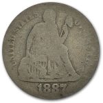 1887-S Liberty Seated Dime VG