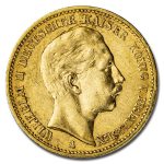 1888-1913 Germany Gold 20 Marks Prussia Wilhelm II Avg Circ