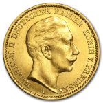 1888-1913 Germany Gold 20 Marks Prussia William II BU