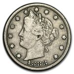 1888 Liberty Head V Nickel Fine