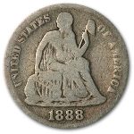 1888 Liberty Seated Dime VG