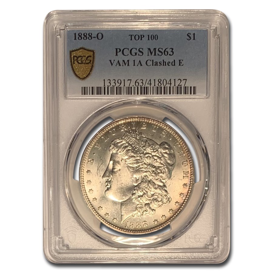 1888-O Morgan Dollar MS-63 PCGS (Top-100, VAM 1A Clashed E)