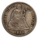 1888-S Liberty Seated Dime VF