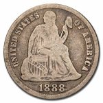1888-S Liberty Seated Dime VG