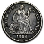 1888-S Liberty Seated Dime XF
