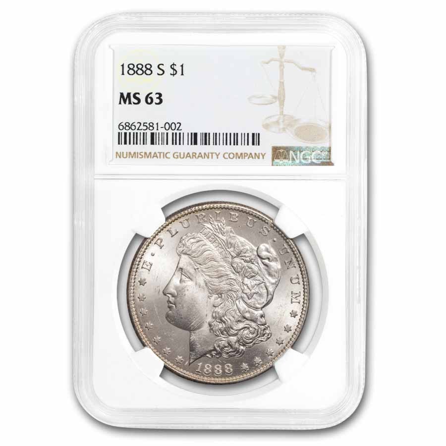 1888-S Morgan Dollar MS-63 NGC