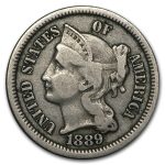 1889 3 Cent Nickel VF