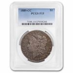 1889-CC Morgan Dollar Fine-15 PCGS