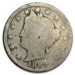 1889 Liberty Head V Nickel AG