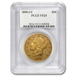 1890-CC $20 Liberty Gold Double Eagle VF-25 PCGS