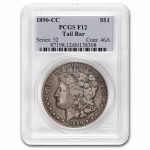 1890-CC Morgan Dollar Fine-12 PCGS (Tailbar)