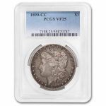 1890-CC Morgan Dollar VF-25 PCGS