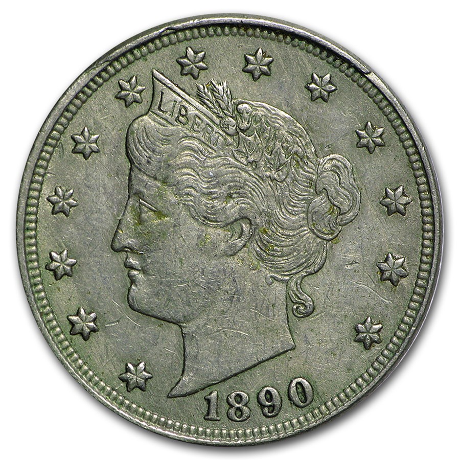 1890 Liberty Head V Nickel XF