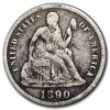 1890 Liberty Seated Dime Fine