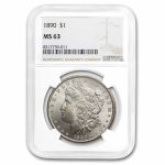 1890 Morgan Dollar MS-63 NGC