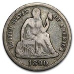 1890-S Liberty Seated Dime Fine