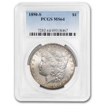 1890-S Morgan Dollar MS-64 PCGS