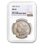 1891-CC Morgan Dollar MS-62 NGC