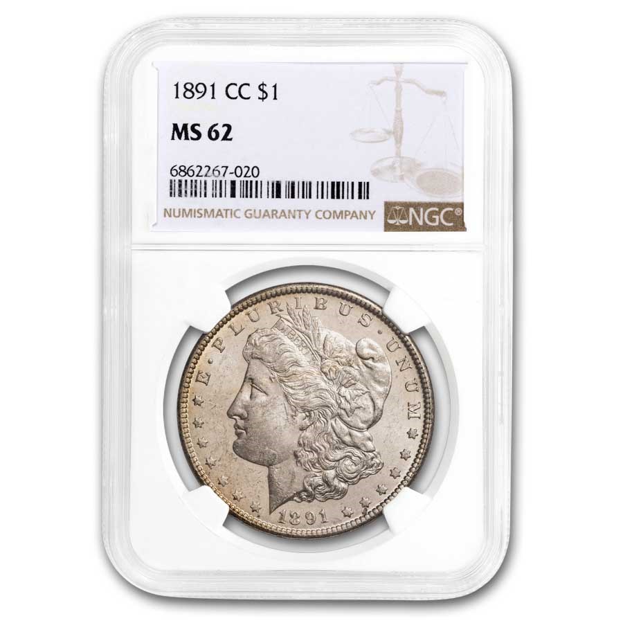 1891-CC Morgan Dollar MS-62 NGC