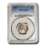 1891 Liberty Head V Nickel MS-64 PCGS