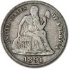 1891 Liberty Seated Dime VF