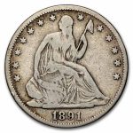 1891 Liberty Seated Half Dollar VG
