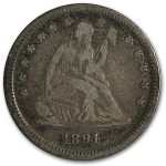 1891 Liberty Seated Quarter Fine