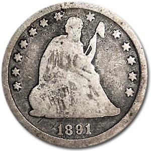 1891 Liberty Seated Quarter Good