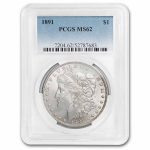 1891 Morgan Dollar MS-62 PCGS