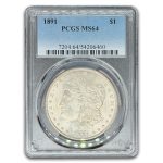 1891 Morgan Dollar MS-64 PCGS