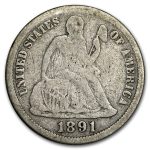 1891-O Liberty Seated Dime Good