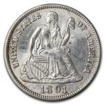 1891-S Liberty Seated Dime BU