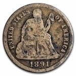1891-S Liberty Seated Dime Good