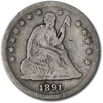 1891-S Liberty Seated Quarter Fine