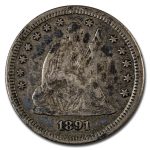 1891-S Liberty Seated Quarter VF