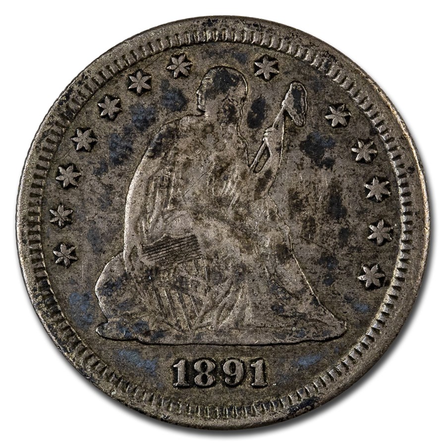 1891-S Liberty Seated Quarter VF