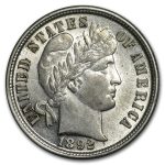 1892 Barber Dime AU