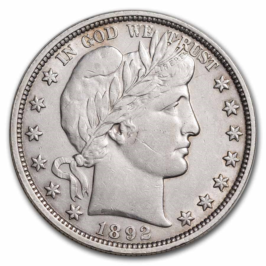 1892 Barber Half Dollar XF