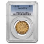 1892-CC $10 Liberty Gold Eagle XF-40 PCGS
