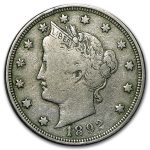 1892 Liberty Head V Nickel Fine