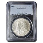 1892 Morgan Dollar MS-62 PCGS