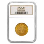 1892-O $10 Liberty Gold Eagle MS-60 NGC